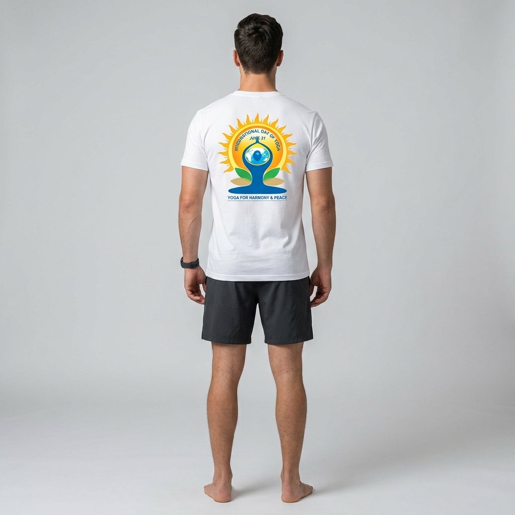 Yoga Day T-Shirt Back